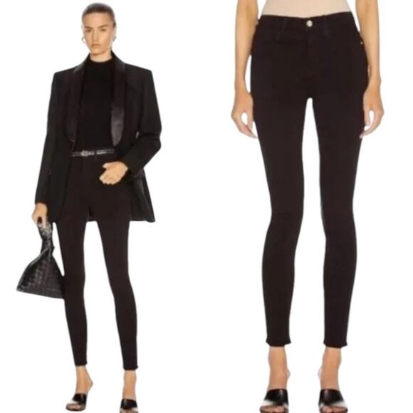 FRAME Denim High Rise Le High Skinny Noir Velvet Jeans, size 26 - Picture 1 of 7